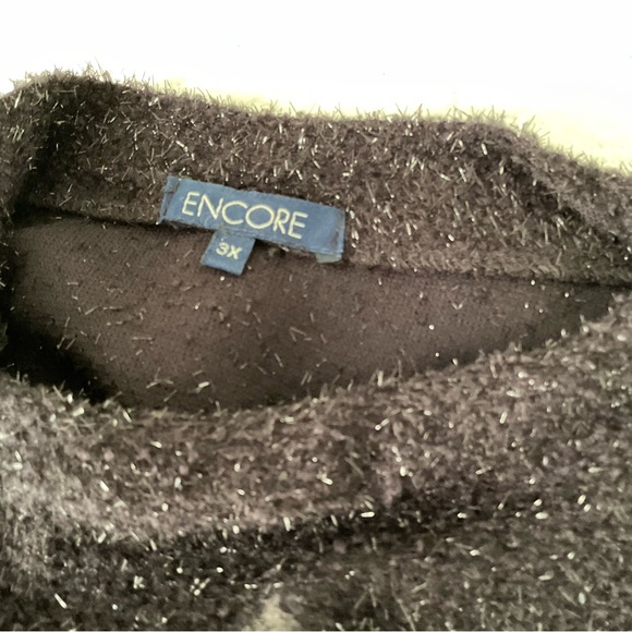 ENCORE, BLACK SLEEVELESS WOMEN SWEATER, SIZE: 3X - Picture 12 of 14